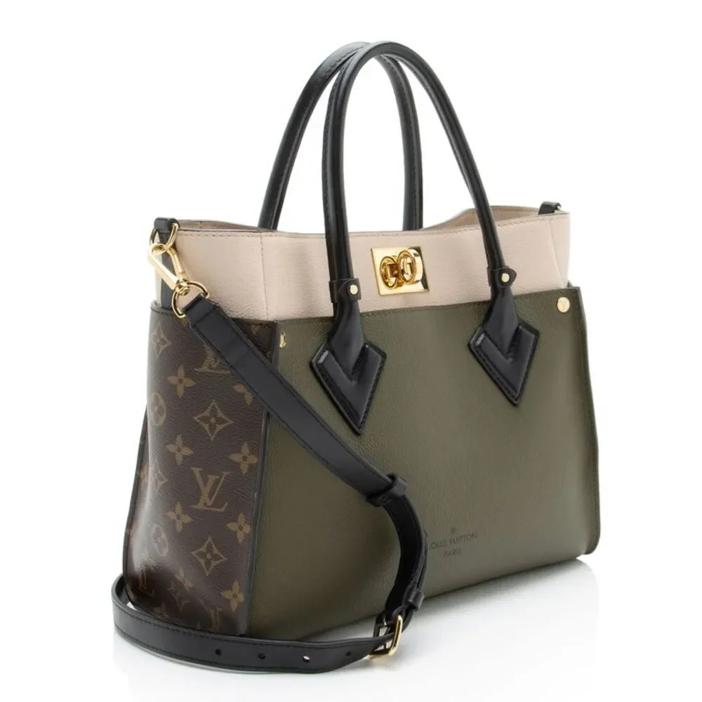 Louis Vuitton Calfskin Monogram Canvas On My Side MM Tote - Picture 2 of 14